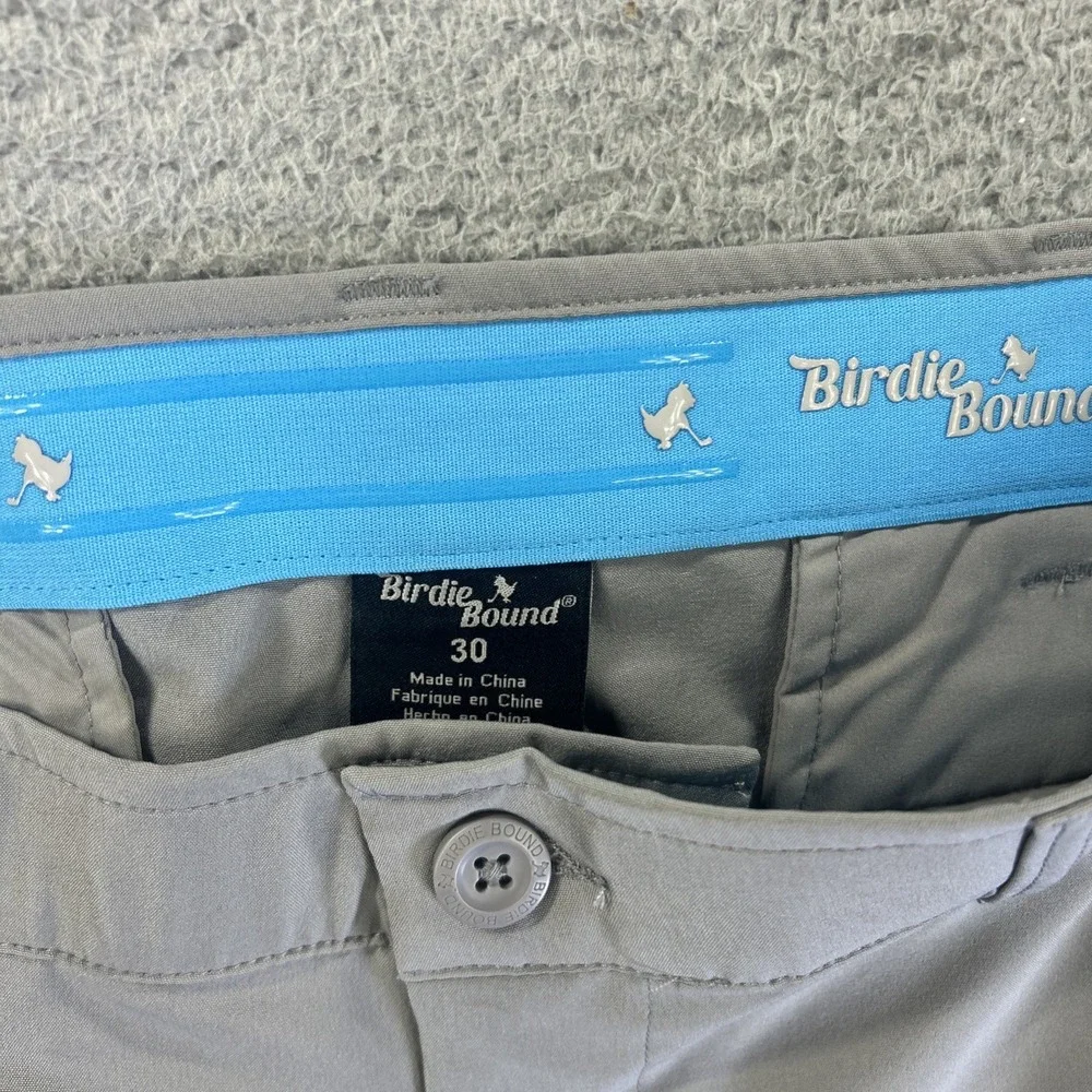 Birdie Bound Shorts‎ Mens 30 Gray Golf Performance Cargo Stretch Grip Chino